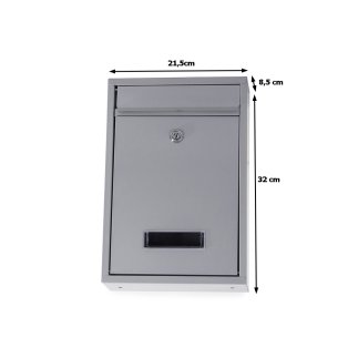 Ανοξείδωτο Γραμματοκιβώτιο 21.5 x 32 x 8.5 cm Γκρι 5907451321607 Verk Group