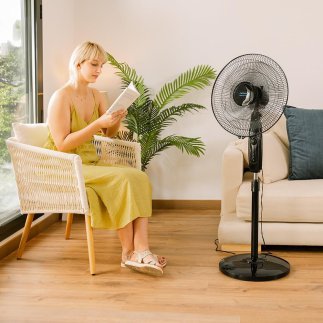 Ανεμιστήρας Δαπέδου 45W με 3 Ταχύτητες, Χρονοδιακόπτη 1 Ώρας και Ύψος έως 135 cm Μαύρο CEC-08299 Cecotec