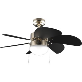 Ανεμιστήρας Οροφής 50W με Λάμπα, 6 Αναστρέψιμα Πτερύγια, 3 Ταχύτητες Χρυσό&Ξύλο EnergySilence Aero 365 CEC-08371 Cecotec