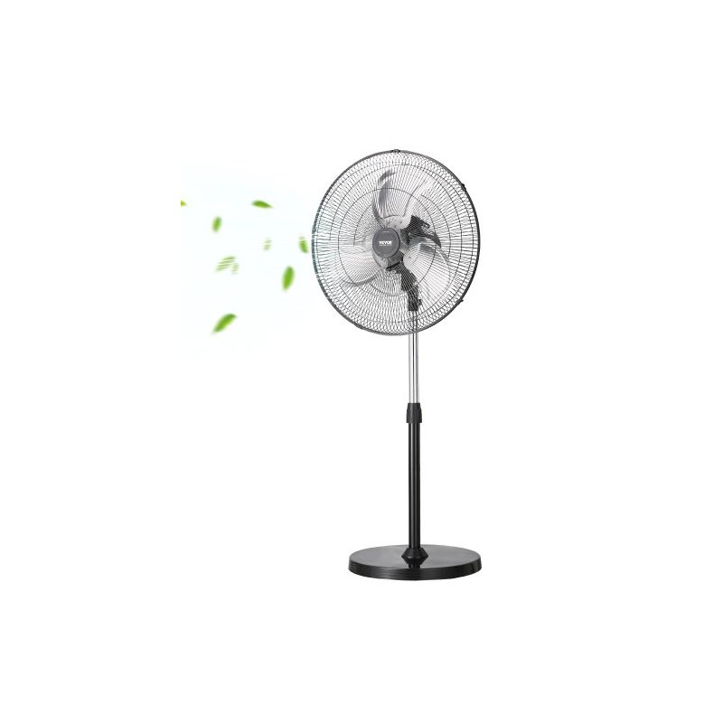 VEVOR 20" Βιομηχανικός Ανεμιστήρας Ορθοστάτης 3 Ταχυτήτων με Ρυθμιζόμενο Ύψος GYLSFS20INCHL62V4V2