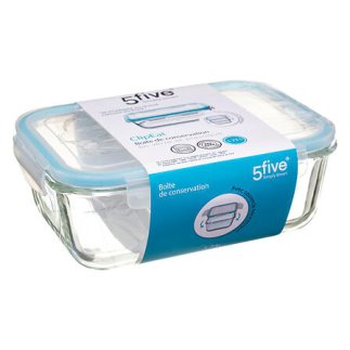Γυάλινο Ορθογώνιο Δοχείο 23,5 x 17 x 8,7 cm 1,73 lt– Διαφανές 135006 5Five Simply Smart