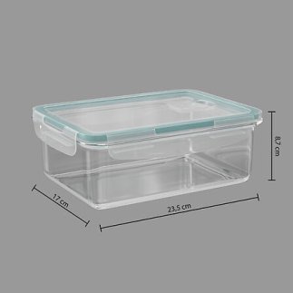 Γυάλινο Ορθογώνιο Δοχείο 23,5 x 17 x 8,7 cm 1,73 lt– Διαφανές 135006 5Five Simply Smart