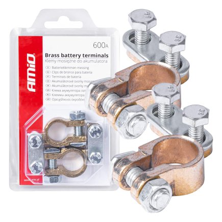 AMiO Τερματικά μπαταρίας από ορείχαλκο 600AMP, 2 τεμ. ,01161