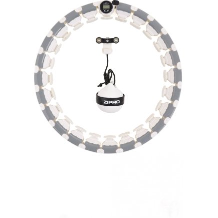 Hula Hoop με Βάρος και Λειτουργία Μασάζ 300–350 mm Λευκό-Γκρι13112339 Zipro