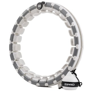 Hula Hoop με Βάρος και Λειτουργία Μασάζ 300–350 mm Λευκό-Γκρι13112339 Zipro