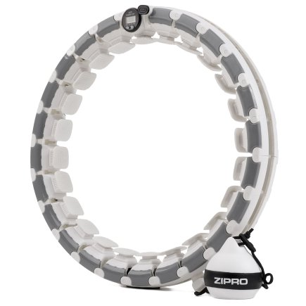 Hula Hoop με Βάρος και Λειτουργία Μασάζ 300–350 mm Λευκό-Γκρι13112339 Zipro