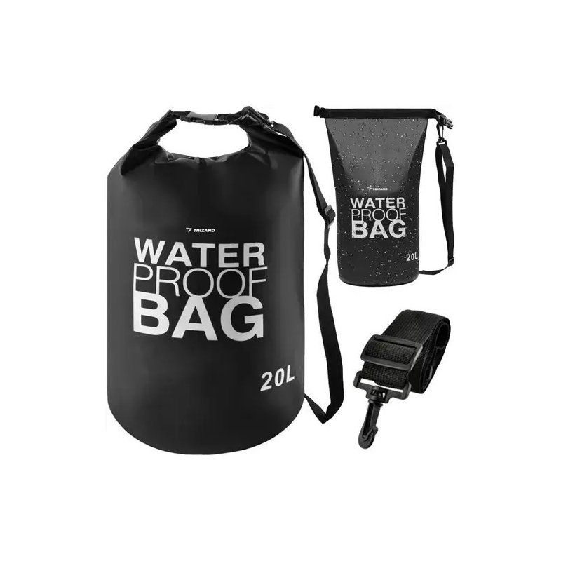 Αδιάβροχη Τσάντα PVC 20lt 49 x 58 cm – Μαύρο 23566 Trizand