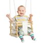 AIYAPLAY Baby Swing 9-36 μηνών από ξύλο και βαμβάκι με ρυθμιζόμενο σχοινί και μαξιλάρι, 30x30x110-180 cm 331-032V00WT