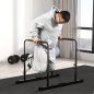 SPORTNOW Σετ 2 Ρυθμιζόμενες Μπάρες για Δίπλες σε 4 Ύψη με Αντιολισθητικές Λαβές από Ατσάλι 70x50x80-105 εκ Μαύρο A91-345V00BK