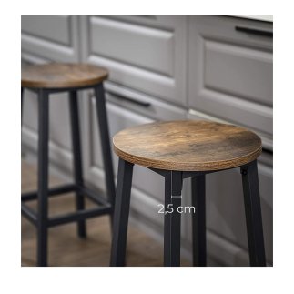Σετ Μεταλλικά Σκαμπό Bar 32 x 32 x 65 cm 2 τμχ VASAGLE LBC32X