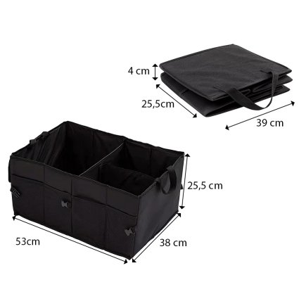 Τσάντα – Οργανωτής για το Πορτμπαγκάζ Αυτοκινήτου 53 x 38 x 25,5 cm Μαύρο 5907451333433 Verk Group