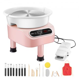 Κεραμικός Τροχός VEVOR 10" με Πεντάλ & Οθόνη Αφής 350W Ροζ ZQLPJSJS10YCC3VHLV2