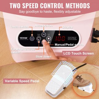 Κεραμικός Τροχός VEVOR 10" με Πεντάλ & Οθόνη Αφής 350W Ροζ  ZQLPJSJS10YCC3VHLV2