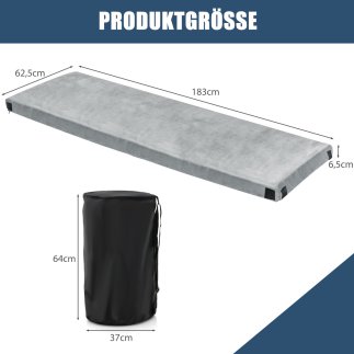Costway Άνετο και Πρακτικό Στρώμα Κάμπινγκ με Memory Foam και Αδιάβροχη Επένδυση NP10728GR