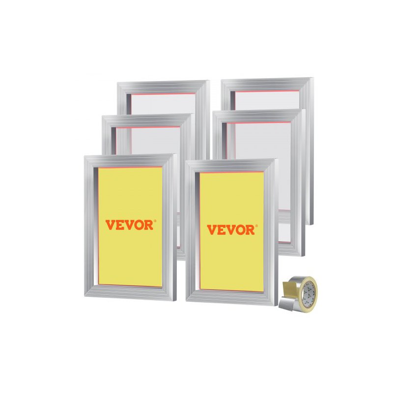 Σετ Μεταξοτυπίας VEVOR με Πλαίσιο 10x14in 110 Δίχτυ 6τμχ SYKJD61101014X54UV0