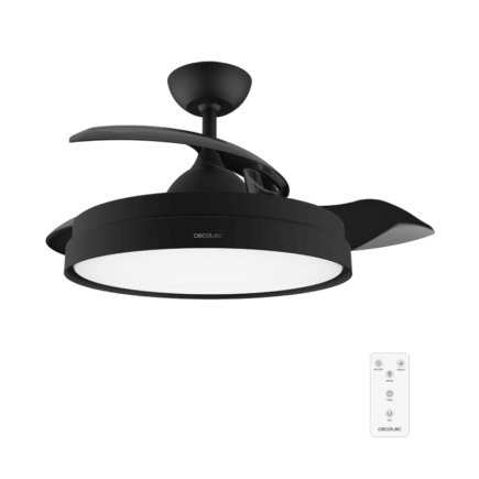 Ανεμιστήρας Οροφής με Φως 40 W EnergySilence Aero 4280 Invisible Black Cecotec CEC-05993