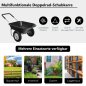 Costway Δίτροχο Καρότσι Βαρέως Τύπου για Κήπο 145 x 65 x 65 cm Μαύρο TL35154BK