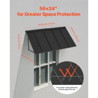 VEVOR Τέντα Πόρτας 56x24 in Εξωτερική Αίθριο Ατσάλινη JSGDSZYP56INCE1WQV0