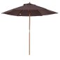 Ομπρέλα Outsunny Garden and Terrace σε Ξύλο Πολυεστέρα 2,5x2,3m καφέ 01-0582