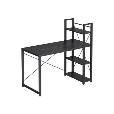 Γραφείο VASAGLE με Ράφια, 120 cm, Ebony Black 