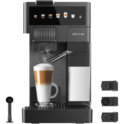 CECOTEC  Καφετιέρα Cecotec FreeStyle Latte με Δοχείο Γάλακτος 400 ml, Ισχύς 1350 W, 20 Bar, 6 Είδη Καφέ, Δοχείο Νερού 1.6 L, Διπ