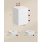 VASAGLE Κομοδίνο 40x35x59cm με Πρίζα και USB Θύρες σε Λευκό Χρώμα LET631W14V1 VASAGLE Κομοδίνο 40x35x59cm με Πρίζα και USB Θύρες σε Λευκό Χρώμα LET631W14V1