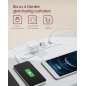 VASAGLE Κομοδίνο 40x35x59cm με Πρίζα και USB Θύρες σε Λευκό Χρώμα LET631W14V1 VASAGLE Κομοδίνο 40x35x59cm με Πρίζα και USB Θύρες σε Λευκό Χρώμα LET631W14V1