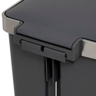 5Five Simply Smart Κάδος Απορριμμάτων με Πεντάλ και Ρόδες 45L – Γκρι με INOX Καπάκι 206764