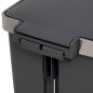 5Five Simply Smart Κάδος Απορριμμάτων με Πεντάλ και Ρόδες 45L – Γκρι με INOX Καπάκι 206764