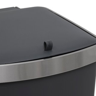 5Five Simply Smart Κάδος Απορριμμάτων με Πεντάλ και Ρόδες 45L – Γκρι με INOX Καπάκι 206764