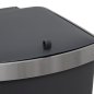 5Five Simply Smart Κάδος Απορριμμάτων με Πεντάλ και Ρόδες 45L – Γκρι με INOX Καπάκι 206764