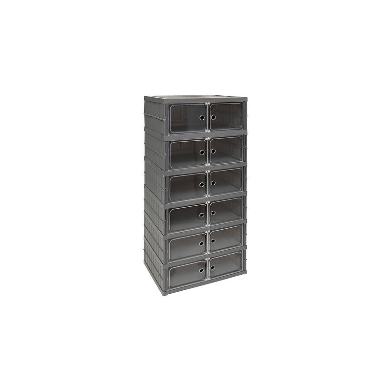 5Five Simply Smart Πλαστική Συρταριέρα Fold'N'Box 6 Θέσεων – Ανοιχτό Γκρι 205515