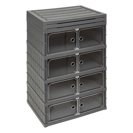 5Five Simply Smart Πλαστική Συρταριέρα Fold'N'Box 6 Θέσεων – Ανοιχτό Γκρι 205515