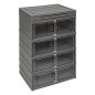 5Five Simply Smart Πλαστική Συρταριέρα Fold'N'Box 6 Θέσεων – Ανοιχτό Γκρι 205515