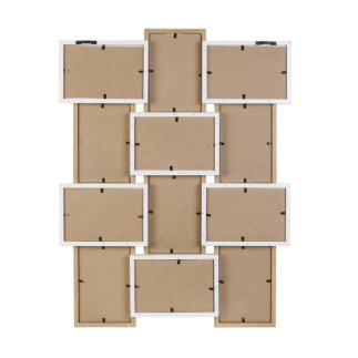 Κορνίζα Κολάζ για 12 Φωτογραφίες 44 x 58 x 3 cm Μπεζ / Λευκό HD4218 Home Deco Factory