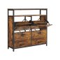VASAGLE Ντουλάπι Παπουτσιών σε Vintage Καφέ/Μαύρο, 98.3 x 30 x 95 εκ. LBS803B01