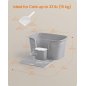 Λεκάνη Απορριμμάτων για Γάτες 64 x 44 x 33 cm Γκρι PPT003G01 Feandrea