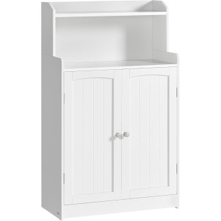 VASAGLE Ντουλάπι Μπάνιου 60x30x110cm με Ρυθμιζόμενα Ράφια και Ασφαλή Στήριξη BBC770W01