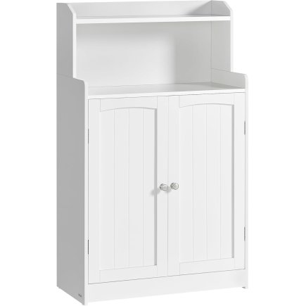 VASAGLE Ντουλάπι Μπάνιου 60x30x110cm με Ρυθμιζόμενα Ράφια και Ασφαλή Στήριξη BBC770W01