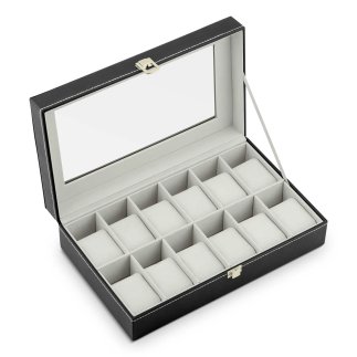 Massido Κουτί για 12 ρολόγια MS-710 μαύρο-μπεζ MS-710-Black-Beige