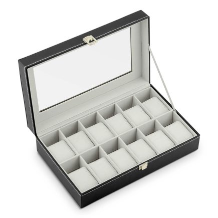 Massido Κουτί για 12 ρολόγια MS-710 μαύρο-μπεζ MS-710-Black-Beige
