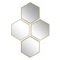 Διακοσμητικοί Καθρέφτες Σετ 4 Τεμαχίων 23 x 20 x 1,1 cm – Diamond Gold HD0459 Home Deco Factory