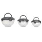 Σετ Δοχεία Φαγητού 3 Τεμάχια 24 x 16.5 x 24 cm - Μαύρο KA0502 Cook Concept