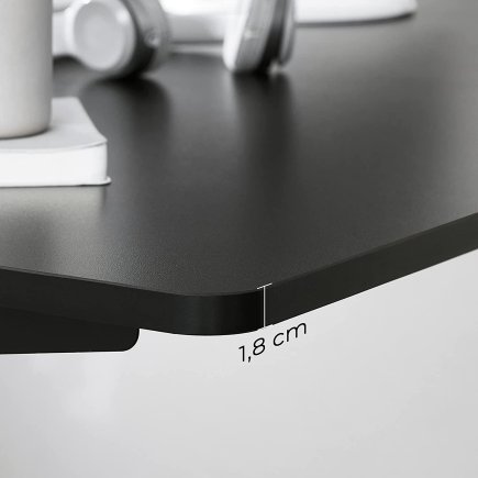 SONGMICS Ξύλινη Επιφάνεια για Ηλεκτρικό Γραφείο 120x60x1.8cm, Μαύρο LDB001B02V1 