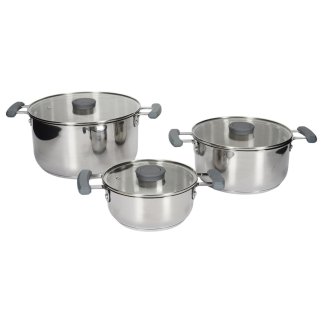 Σετ Κατσαρολών All-in-One X3 Easy Storage 17/21/25cm - Inox KC5228 Cook Concept