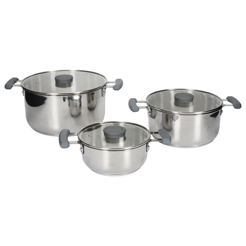 Σετ Κατσαρολών All-in-One X3 Easy Storage 17/21/25cm - Inox KC5228 Cook Concept