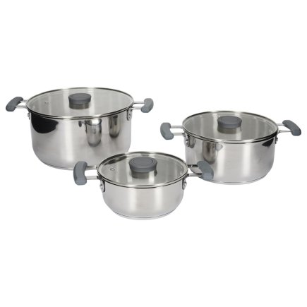 Σετ Κατσαρολών All-in-One X3 Easy Storage 17/21/25cm - Inox KC5228 Cook Concept