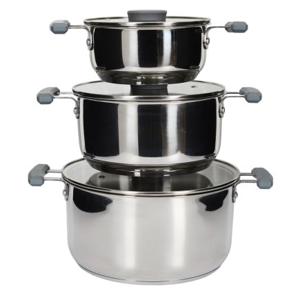 Σετ Κατσαρολών All-in-One X3 Easy Storage 17/21/25cm - Inox KC5228 Cook Concept