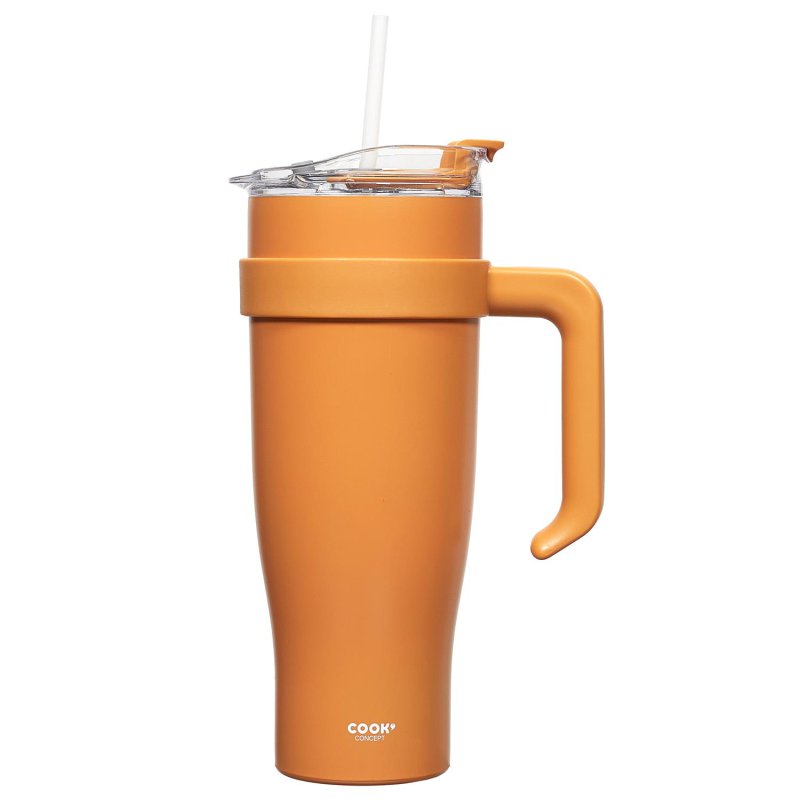 Θερμός Ποτήρι Μεταφοράς 1,2L Πορτοκαλί KA0587-Orange Cook Concept