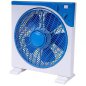 BAKAJI Ανεμιστήρας Δαπέδου Box Fan Μπλε 45 W με Χρονοδιακόπτη 3 Ταχύτητες Επιτραπέζιος 5 Πτερύγια 30cm 02842236